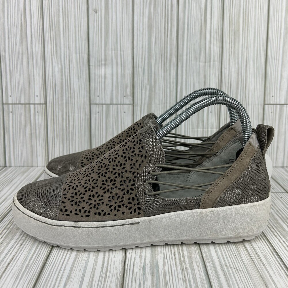 Jambu Erin Women's 8 Slip On Comfort Sneakers Shoes Metallic Laser Cut Leather